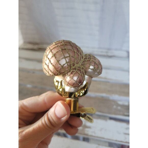 Glass mushroom clip-on fungus unique ornaments Xmas tree - Picture 4 of 7